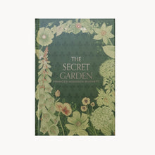 Book cover of 'The Secret Garden' with floral design on a green background