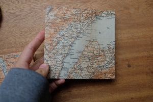 Vintage Map Square Notebook
