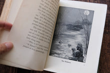 Open book with an illustration 