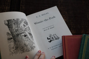 Complete set of 4 - 1960s Winnie-the-Pooh Collection by A.A.Milne