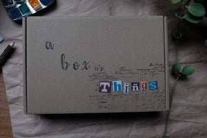 A box of things - for junk journaling/scrapbooking