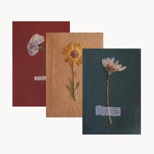 Lined Journal with Dried Flower
